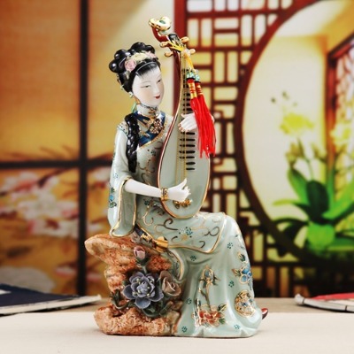 중국 전통 악기 도자기  인형 장식품